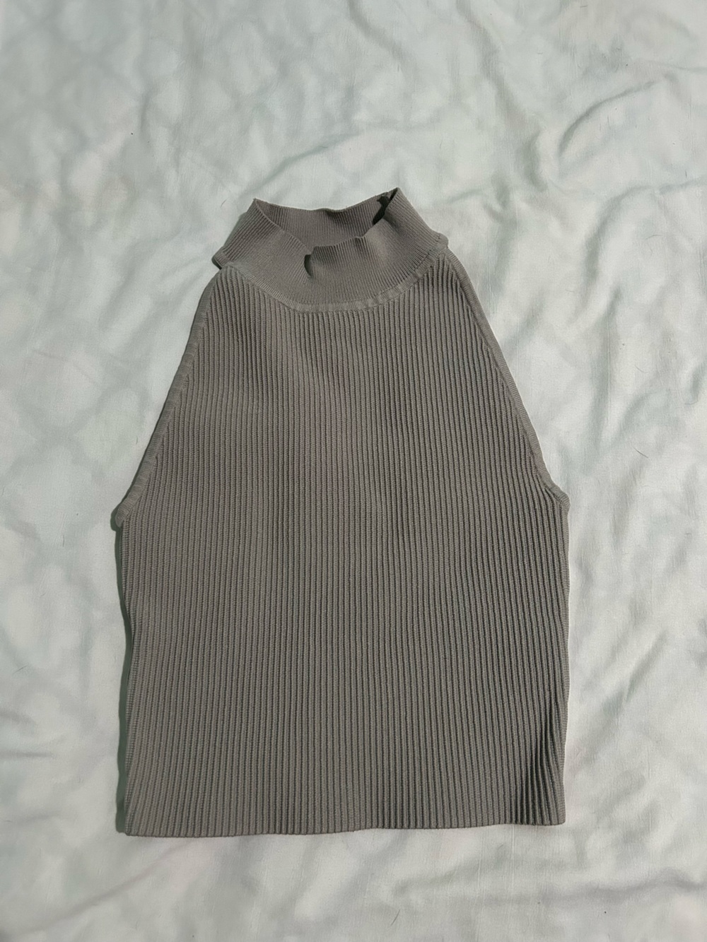 Babaton Ribbed Mock Neck Sweater - Taupe